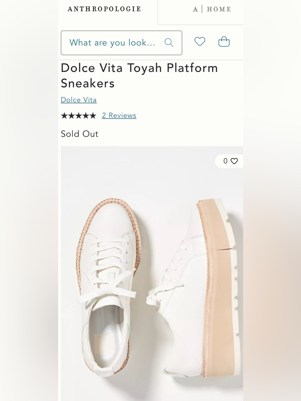 Dolce Vita Toyah Platform Sneakers - White with Beige Trim